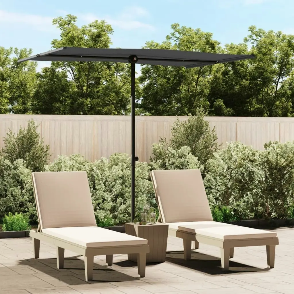 Outdoor Parasol with Aluminium Pole 2x1.5 m Anthracite 47338