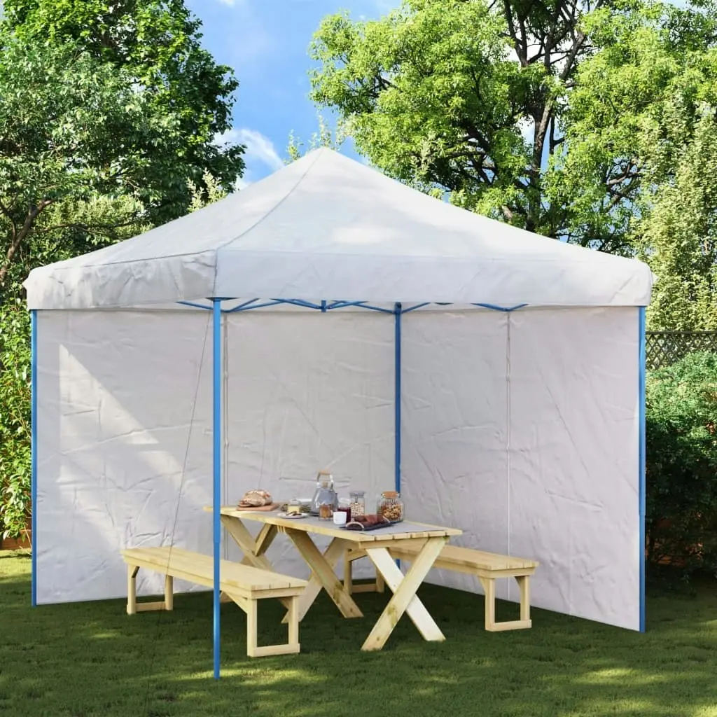 Party Tent Sidewall 2 pcs with Zipper PE White 45114