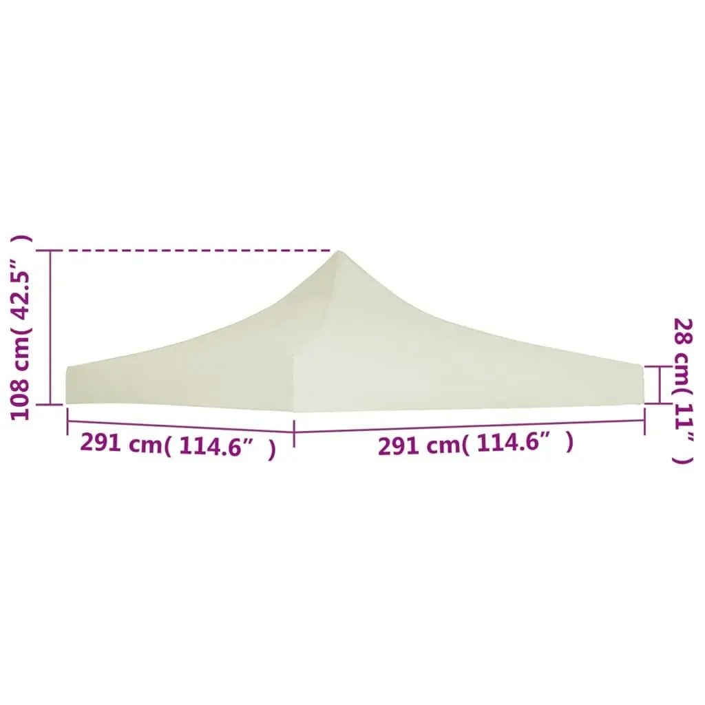 Party Tent Roof 3x3 m Cream 44983