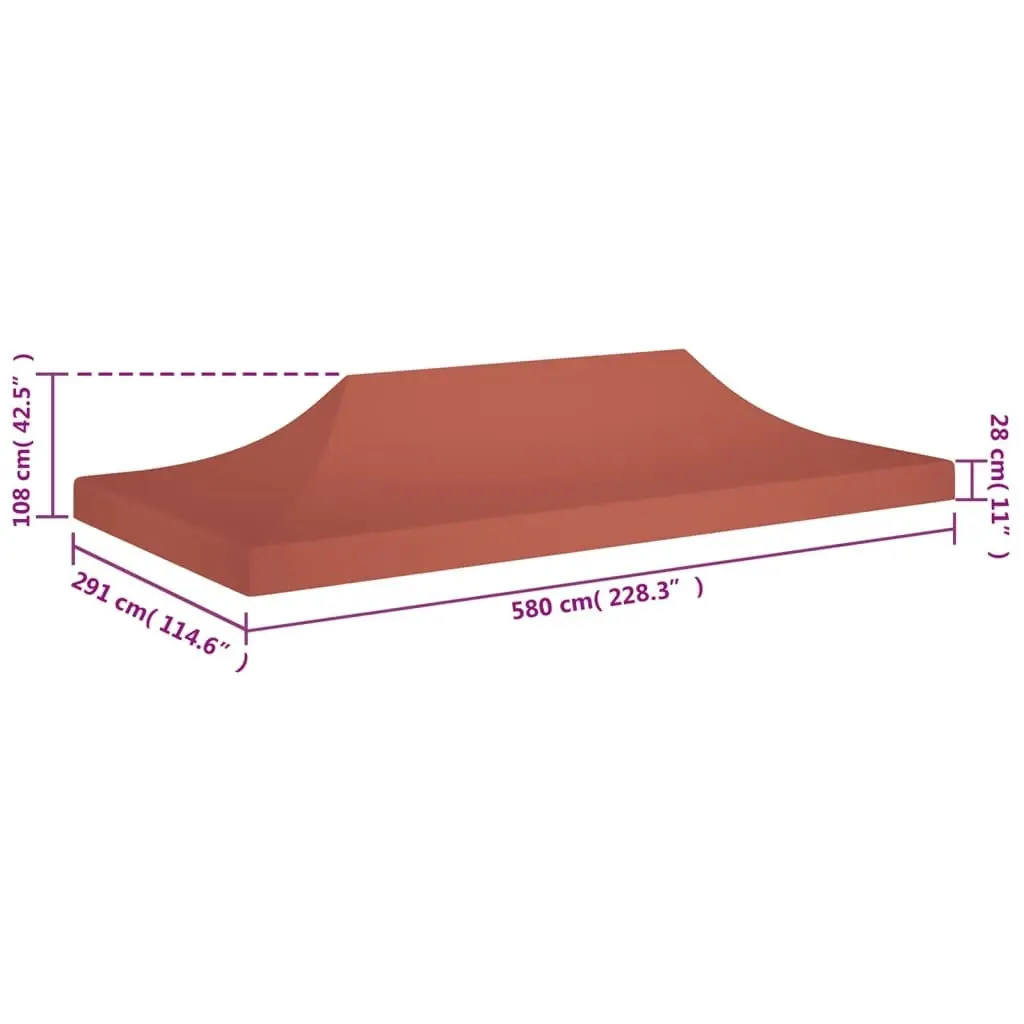 Party Tent Roof 6x3 m Terracotta 270 g/mÂ² 315333