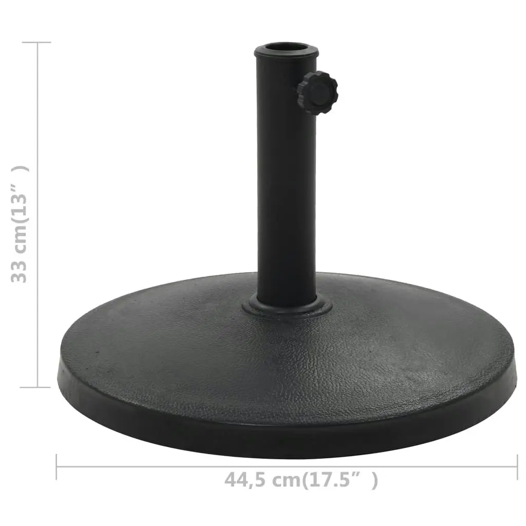 Parasol Base Round Polyresin 10 kg Black 45196