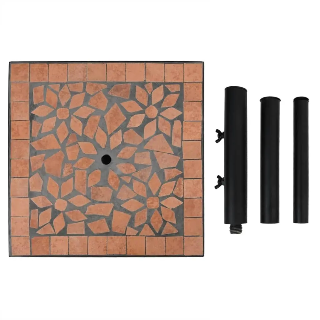 Parasol Base Terracotta Square 12 kg 362220