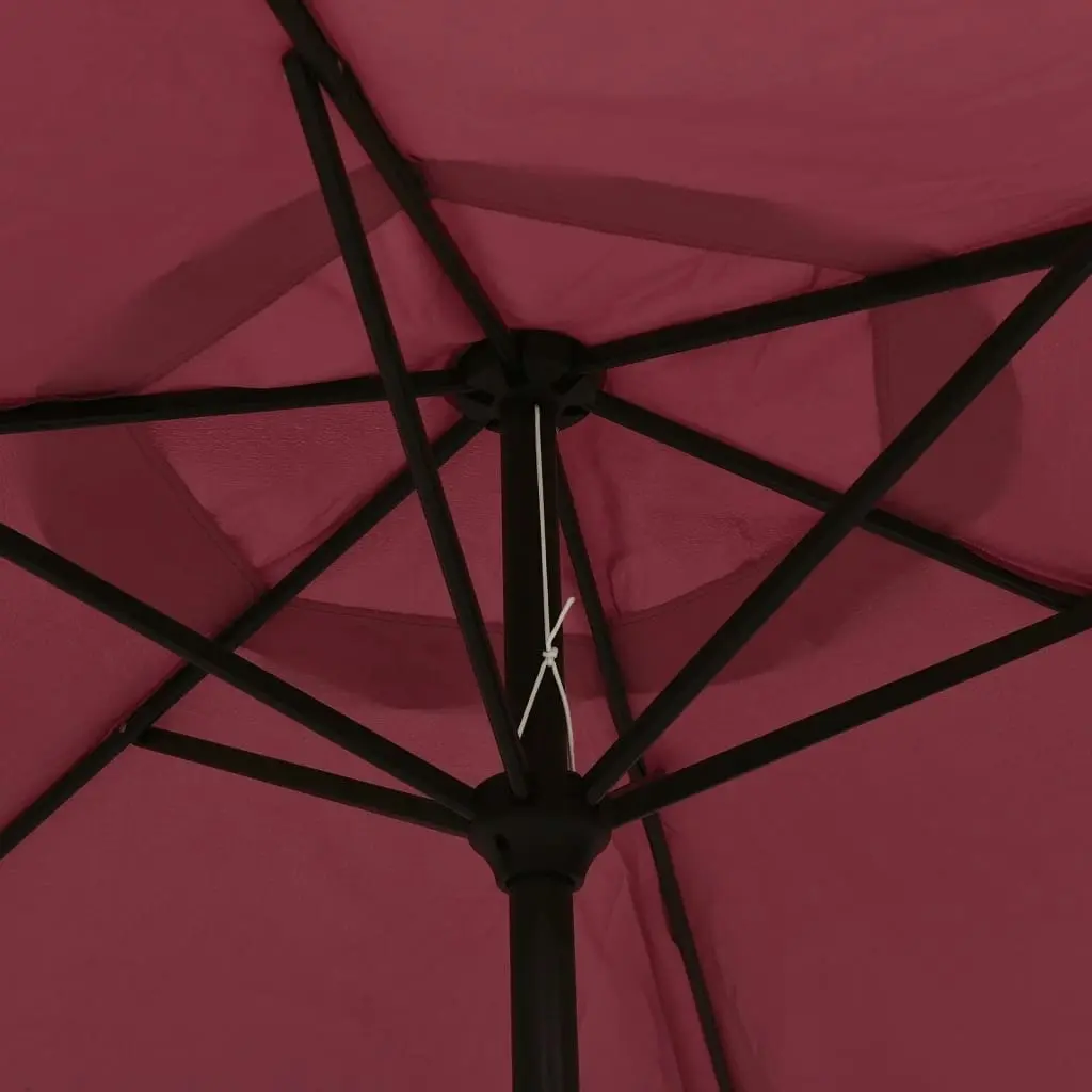 Parasol Burgundy 200x224 cm Aluminium 47208