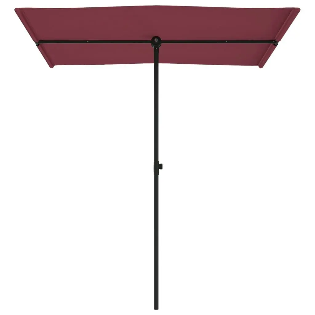 Outdoor Parasol with Aluminium Pole 180x110 cm Bordeaux Red 47332