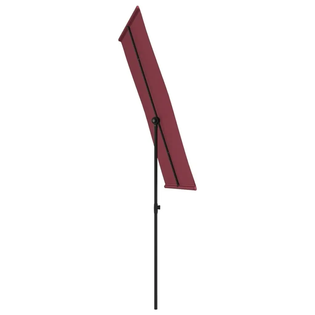 Outdoor Parasol with Aluminium Pole 180x110 cm Bordeaux Red 47332