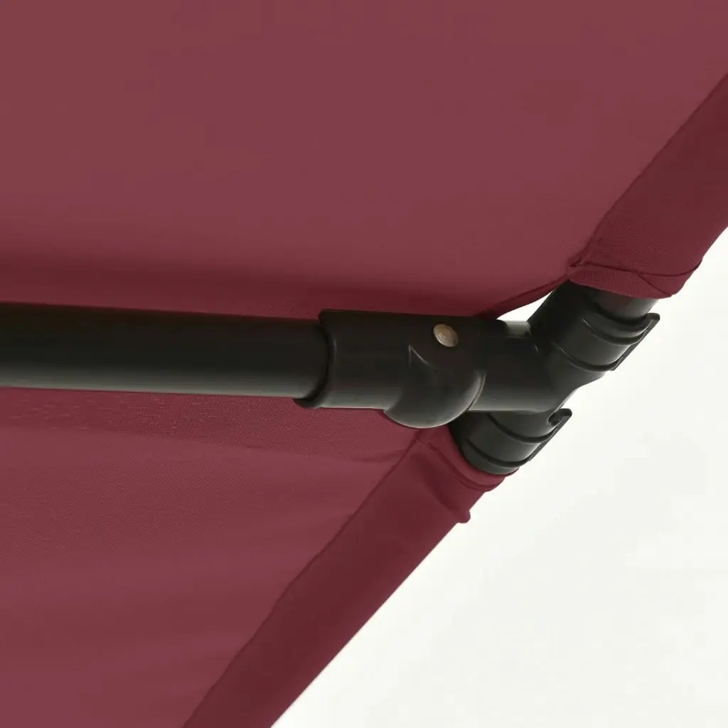 Outdoor Parasol with Aluminium Pole 180x110 cm Bordeaux Red 47332