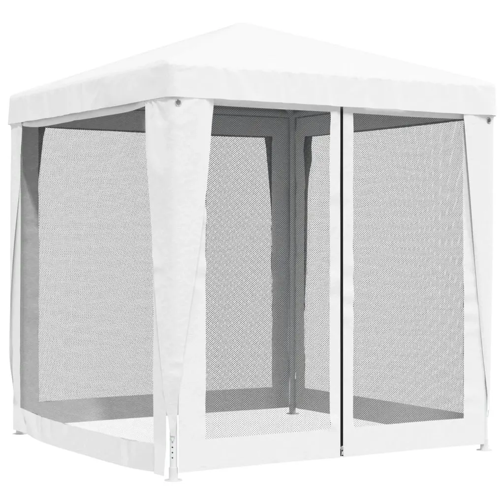 Party Tent with 4 Mesh Sidewalls 2x2 m White 48520