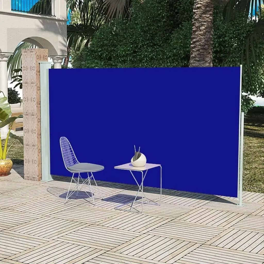 Patio Terrace Side Awning 160 x 300 cm Blue 41045