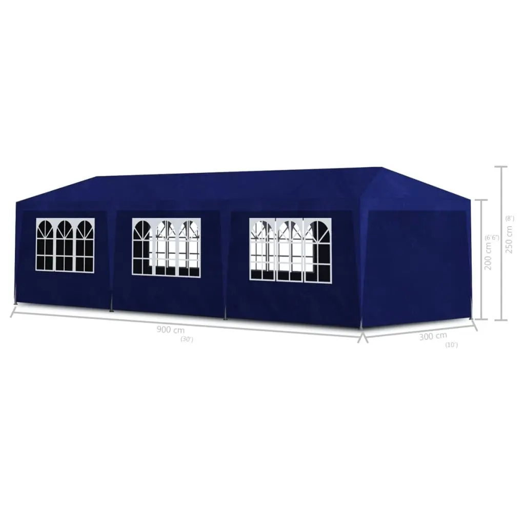 Party Tent 3x9 m Blue 90339