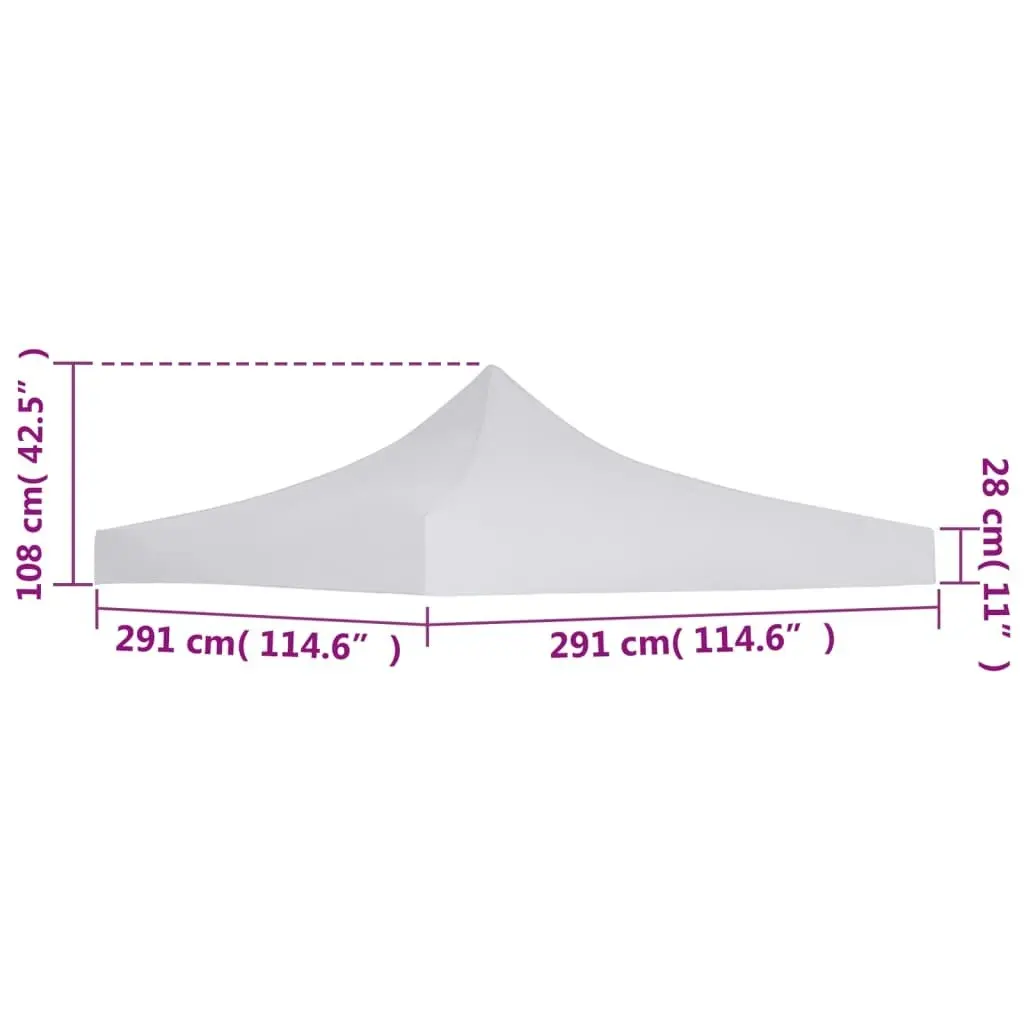 Party Tent Roof 3x3 m White 48875