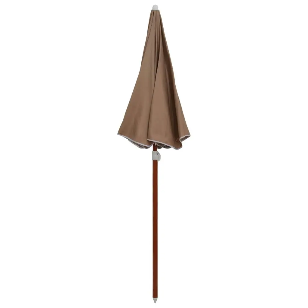 Parasol with Steel Pole 180 cm Taupe 47801