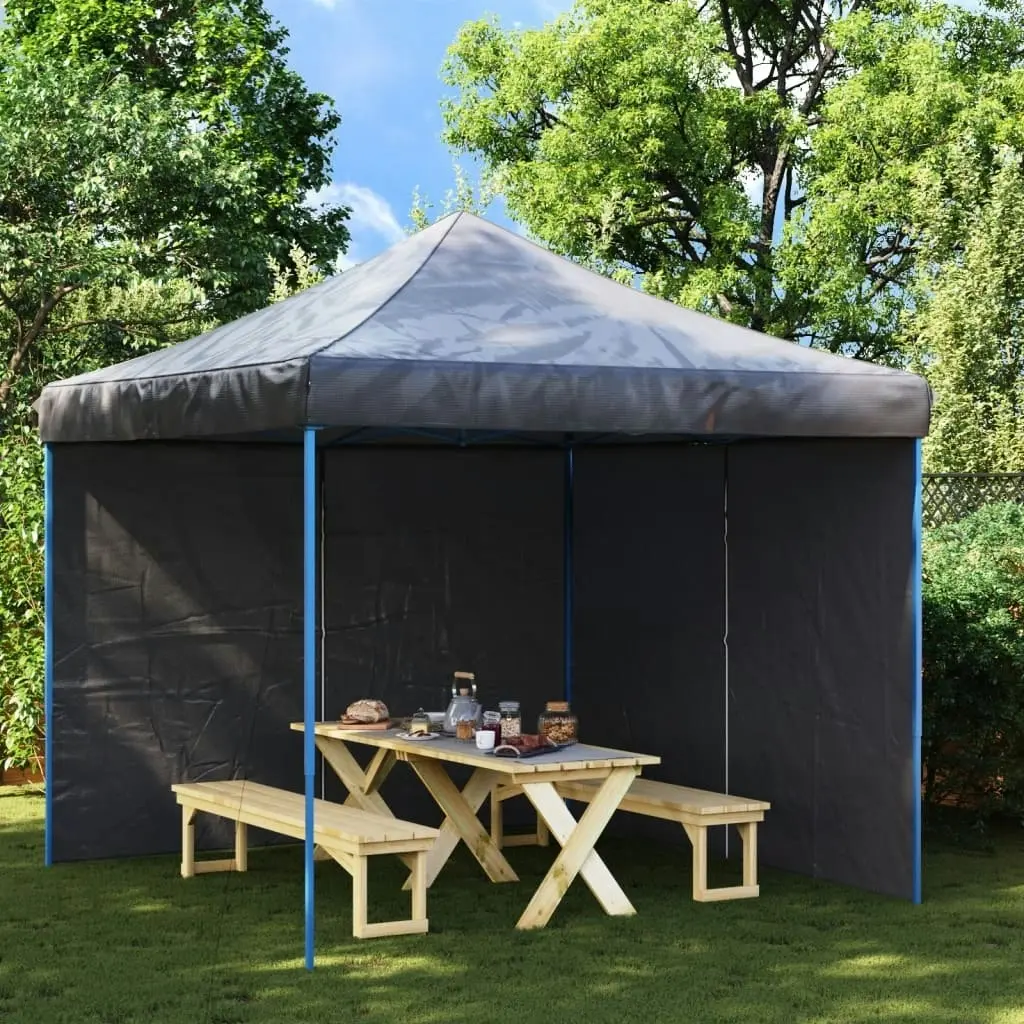 Party Tent Sidewall 2 pcs with Zipper PE Anthracite 45118