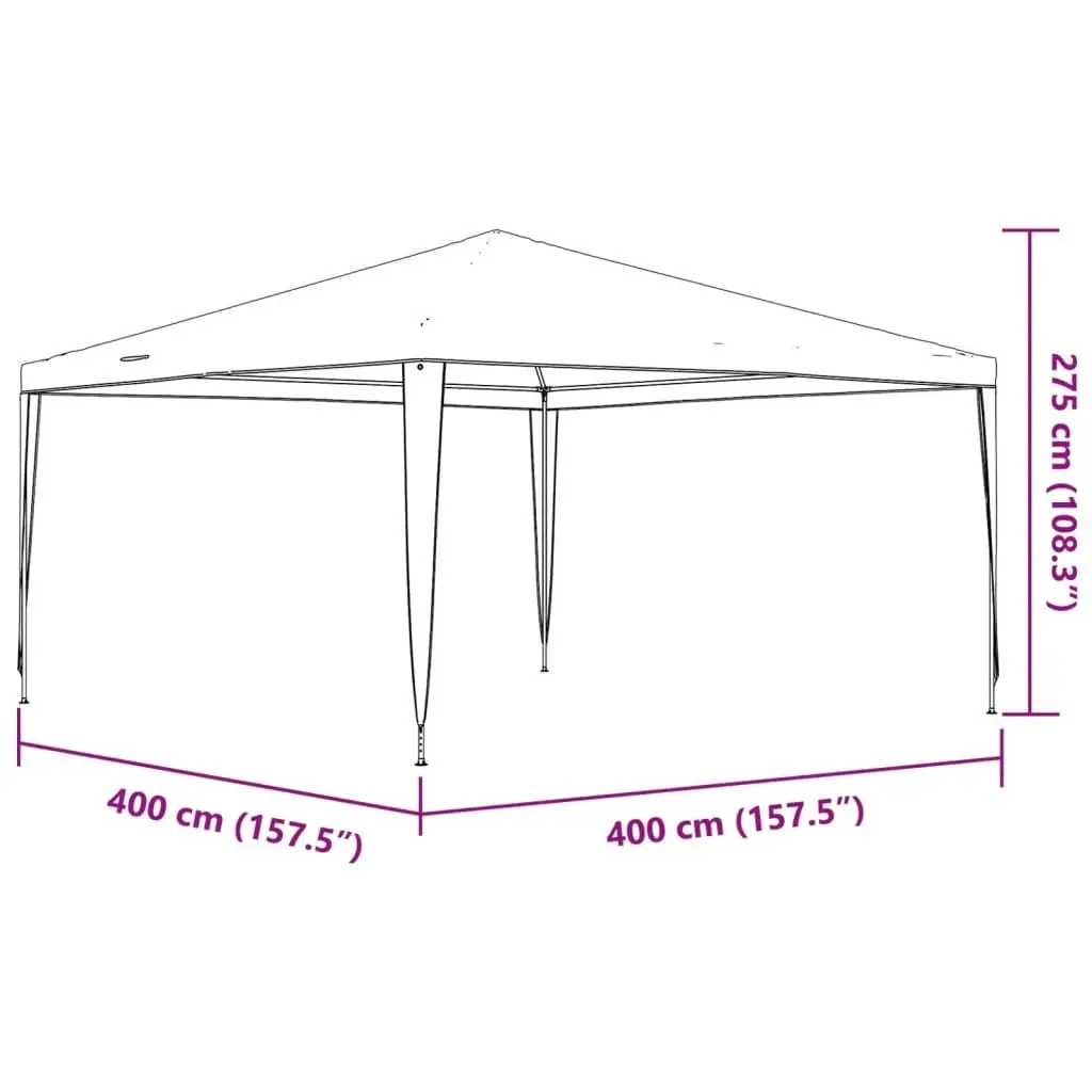 Party Tent 4x4 m White 48498