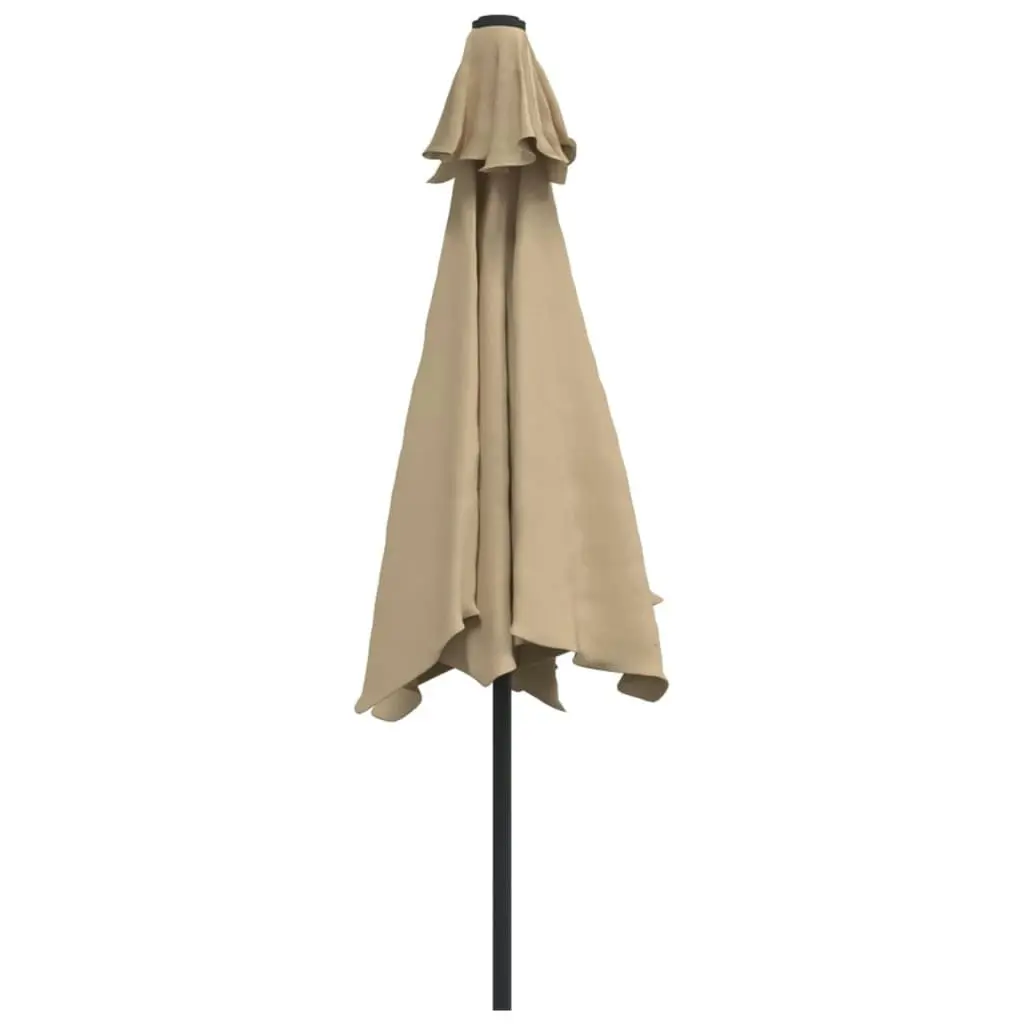 Outdoor Parasol with Metal Pole 300 cm Taupe 44500