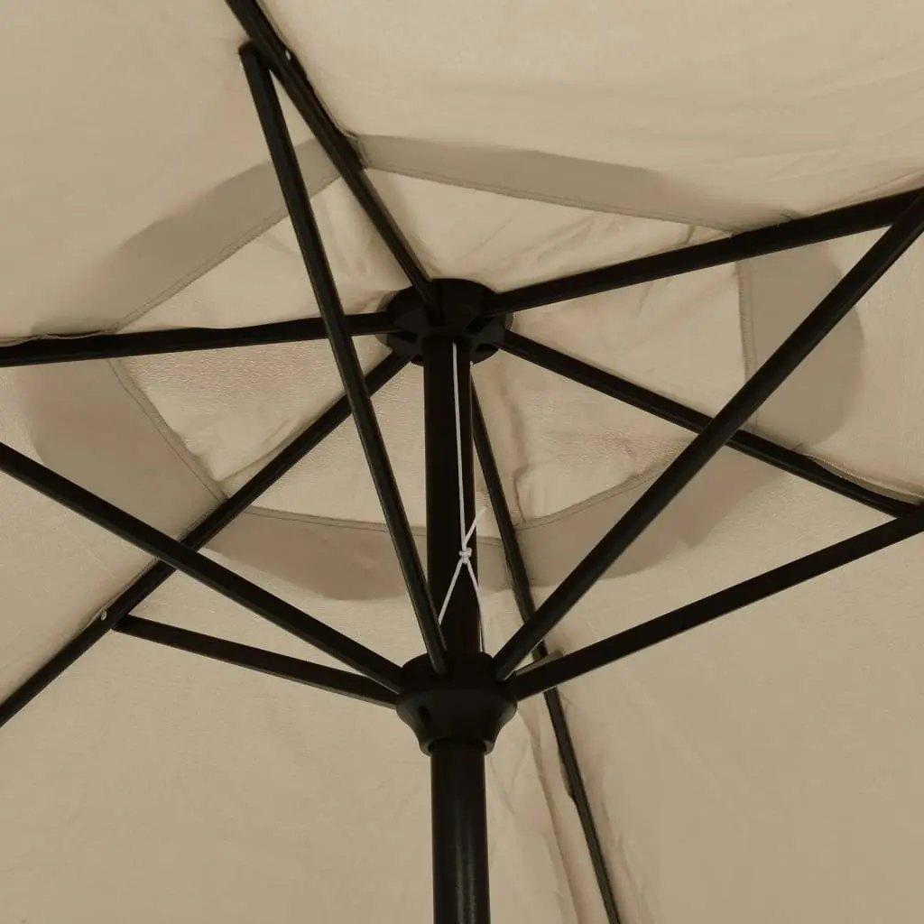 Outdoor Parasol with Metal Pole 300 cm Taupe 44500