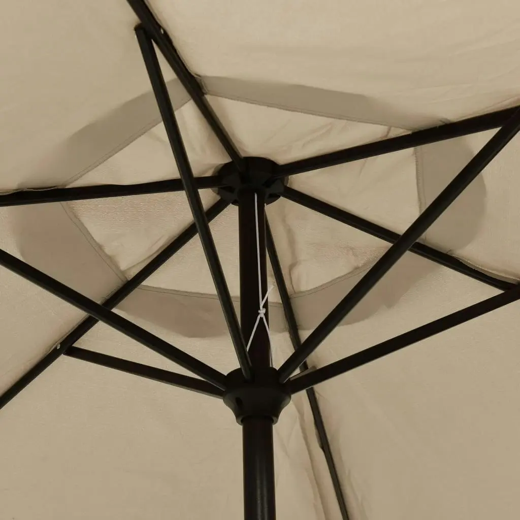 Parasol Taupe 200x224 cm Aluminium 47207