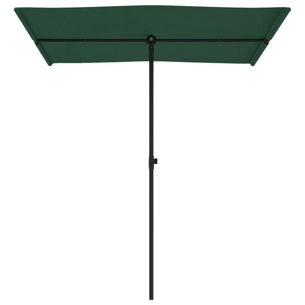 Outdoor Parasol with Aluminium Pole 180x110 cm Green 47328