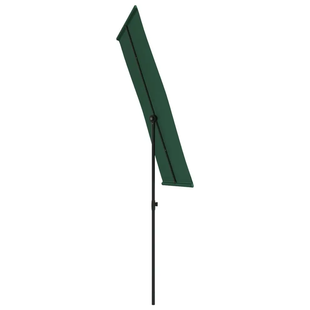 Outdoor Parasol with Aluminium Pole 180x110 cm Green 47328