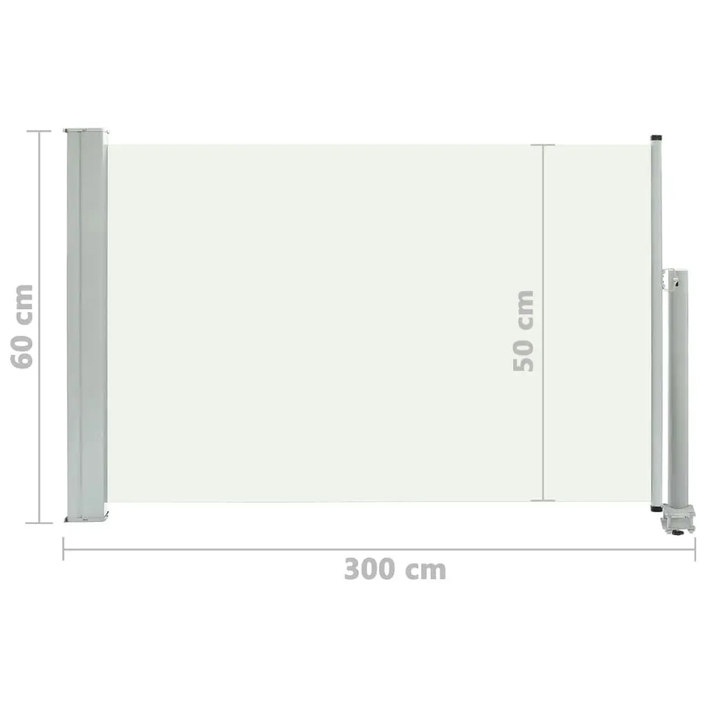 Patio Retractable Side Awning 60x300 cm Cream 48353