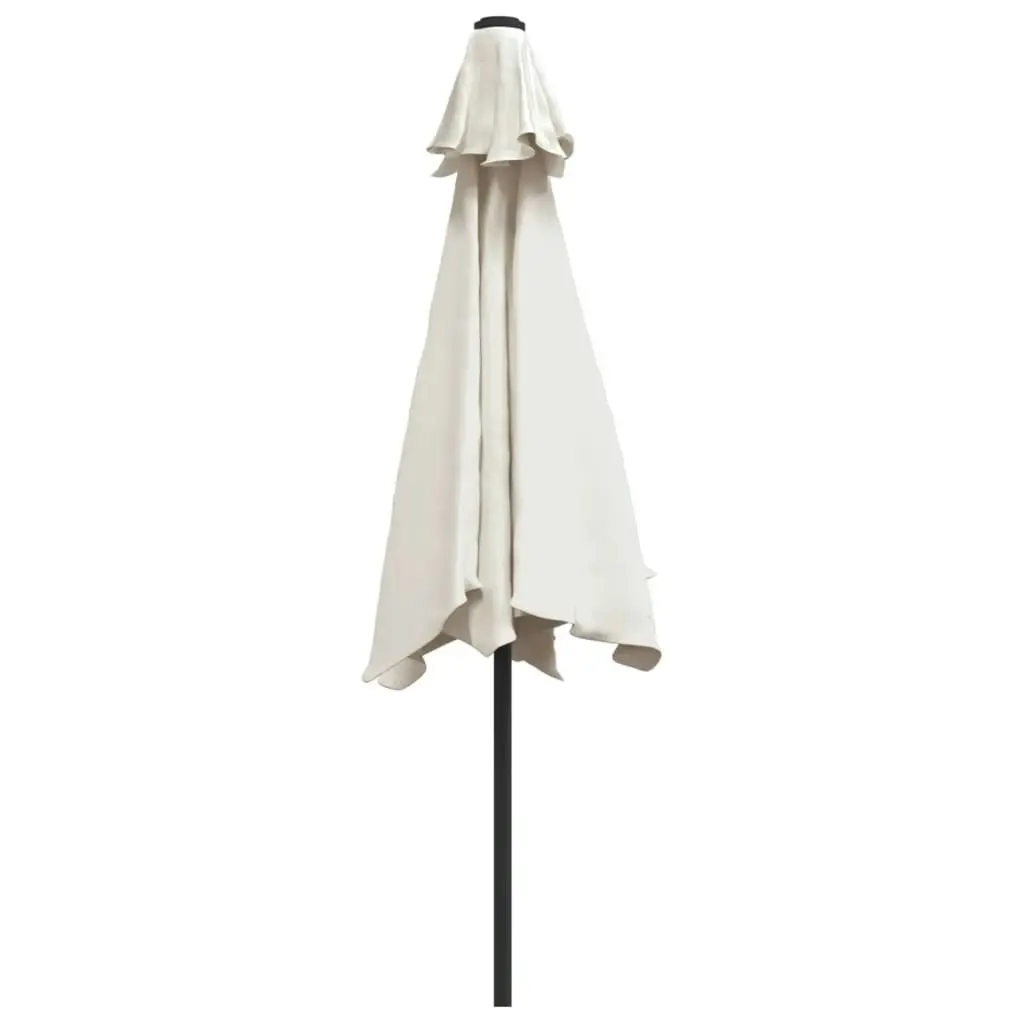 Garden Parasol Sand White 3m Steel Pole 40770