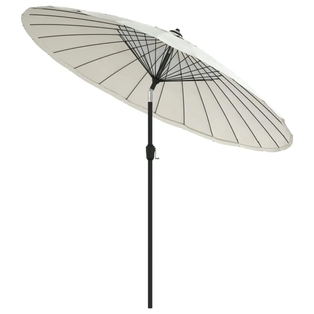 Outdoor Parasol with Aluminium Pole 270 cm Sand White 47305