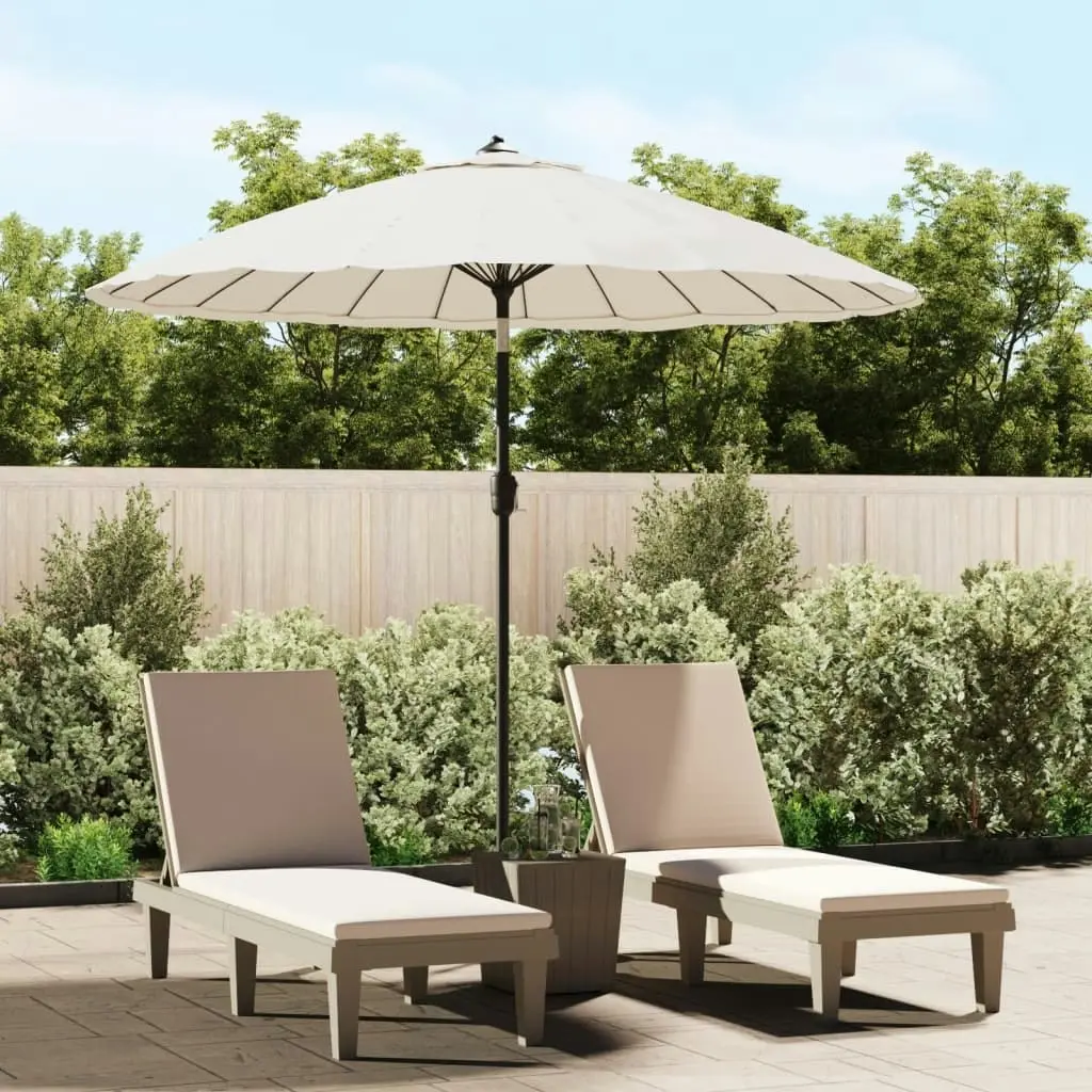 Outdoor Parasol with Aluminium Pole 270 cm Sand White 47305