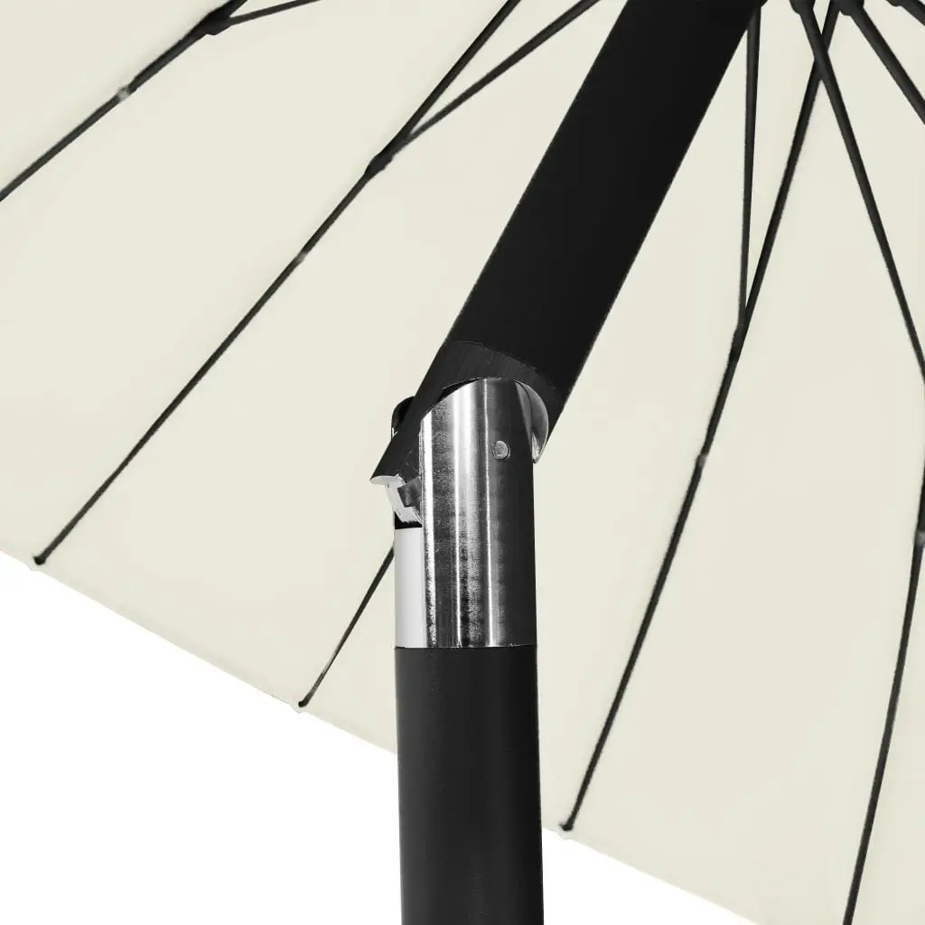 Outdoor Parasol with Aluminium Pole 270 cm Sand White 47305