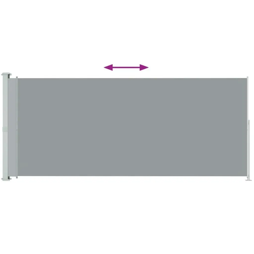 Patio Retractable Side Awning 200x500cm Grey 313419