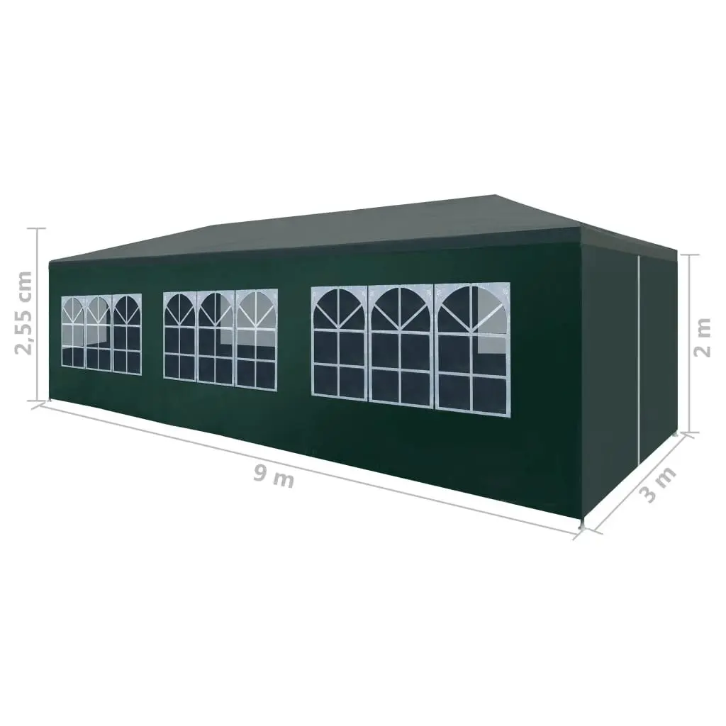 Party Tent 3x9 m Green 45105