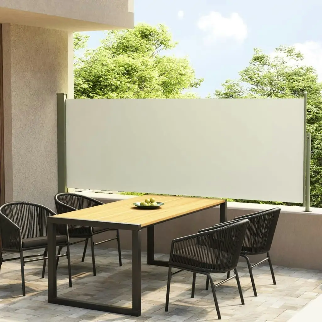 Patio Retractable Side Awning 117x300 cm Cream 317827