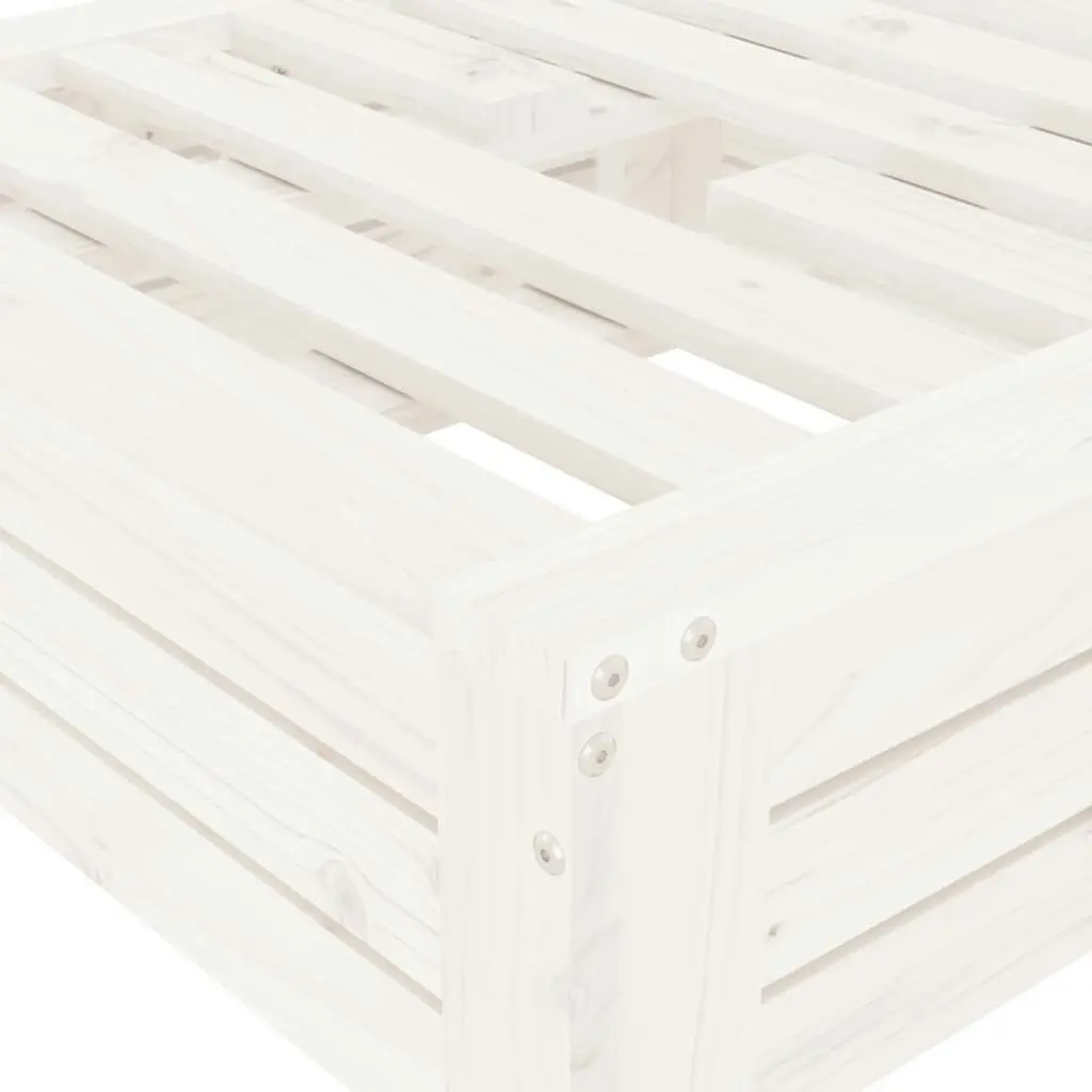 Parasol Base Cover White Solid Wood Pine 825332