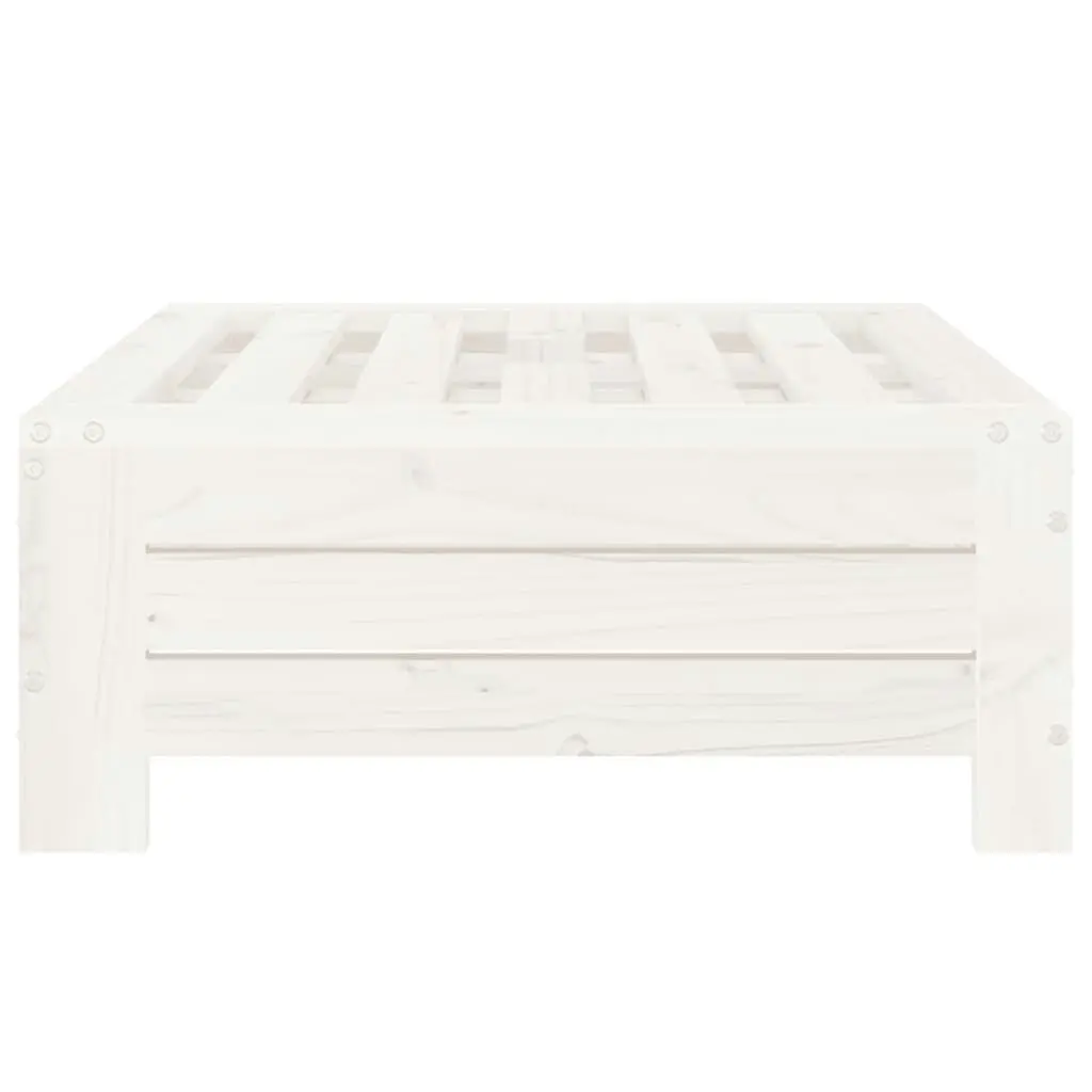 Parasol Base Cover White Solid Wood Pine 825332