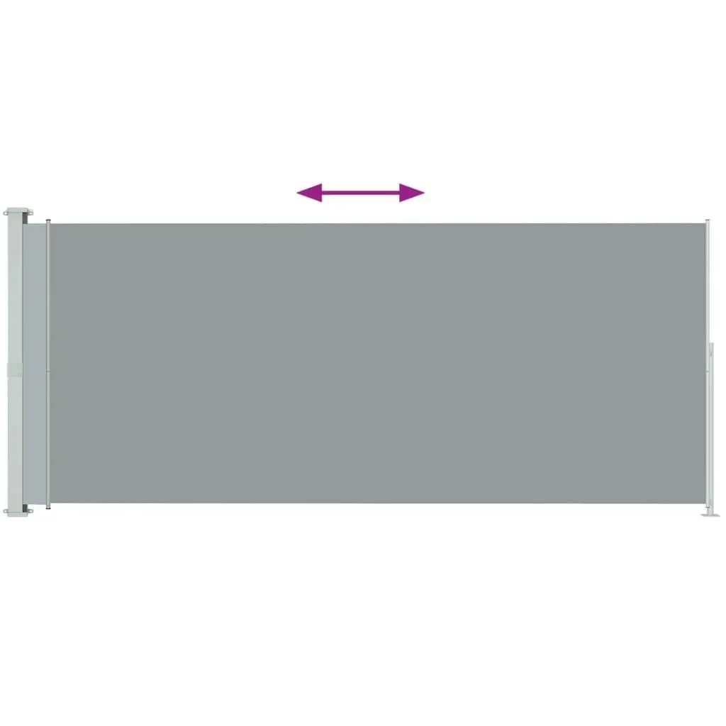 Patio Retractable Side Awning 180x500cm Grey 313407