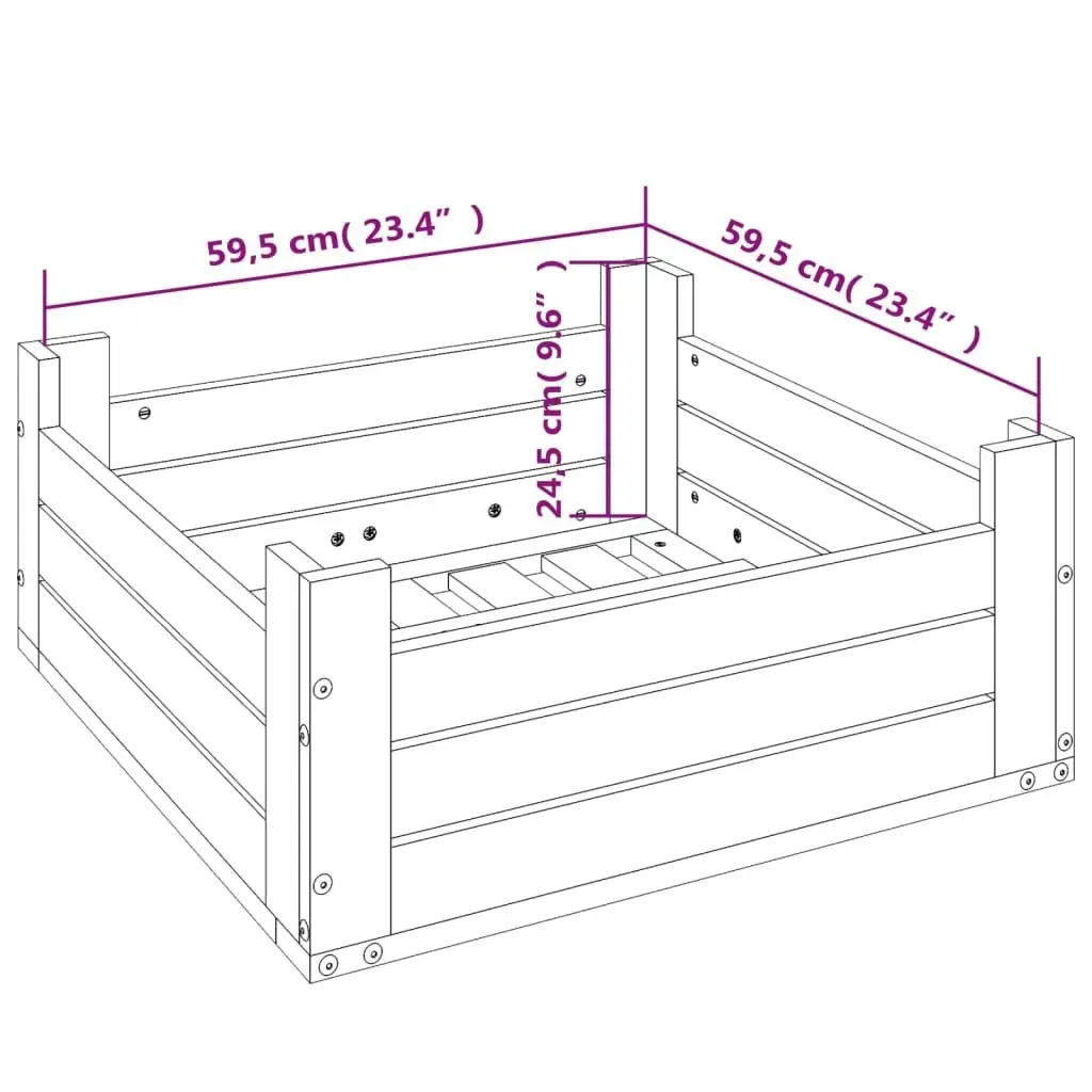 Parasol Base Cover Solid Wood Douglas 825336