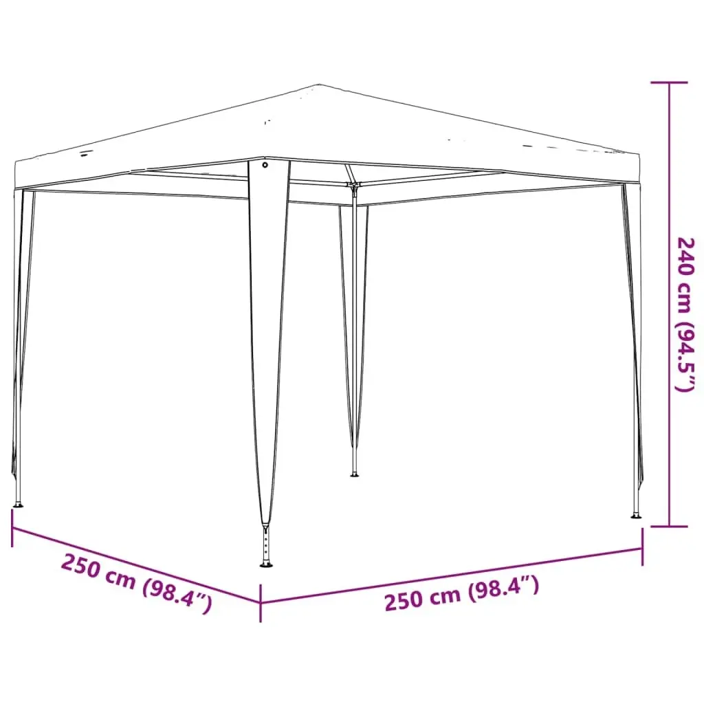 Professional Party Tent 2.5x2.5 m Green 90 g/m?? 48512