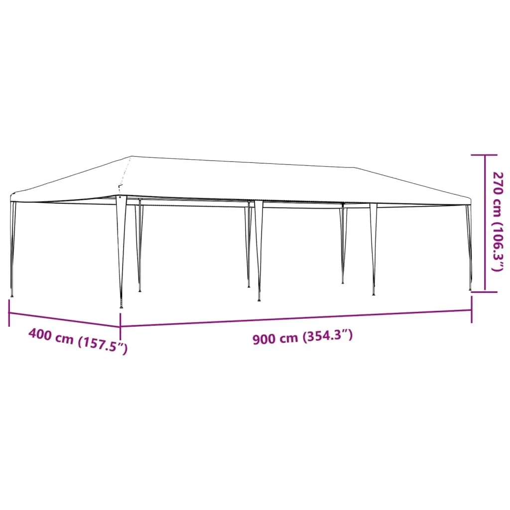 Professional Party Tent 4x9 m Green 90 g/m?? 48515