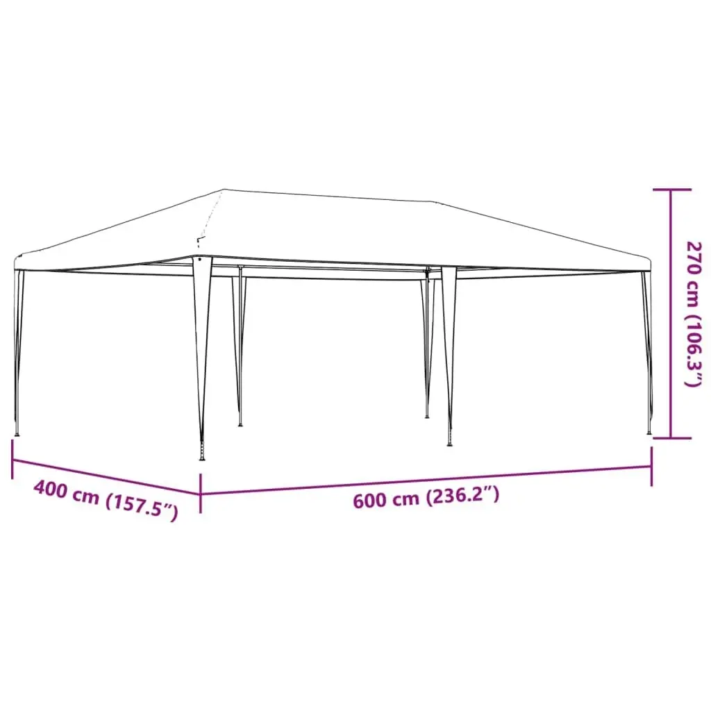 Professional Party Tent 4x6 m Anthracite 90 g/m?? 48509