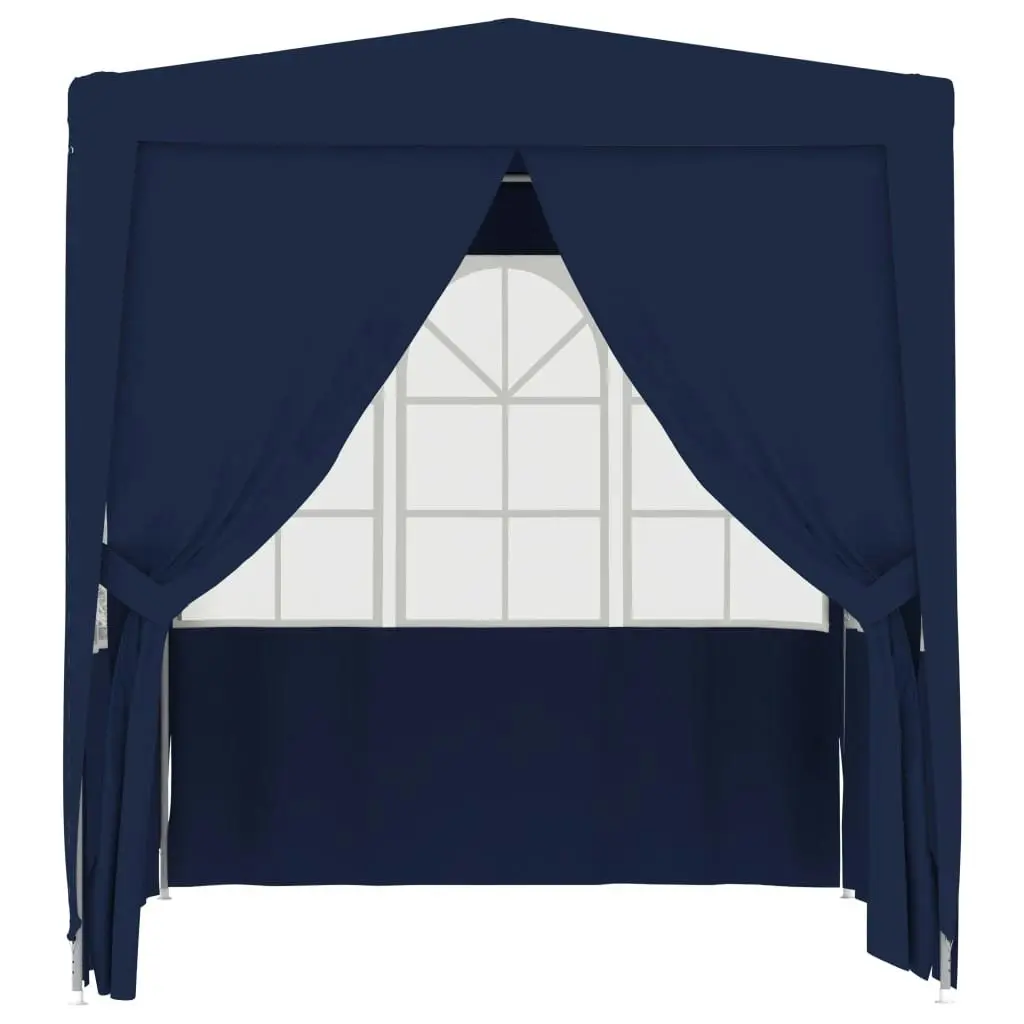 Professional Party Tent with Side Walls 2.5x2.5 m Blue 90 g/mÂ² 48519