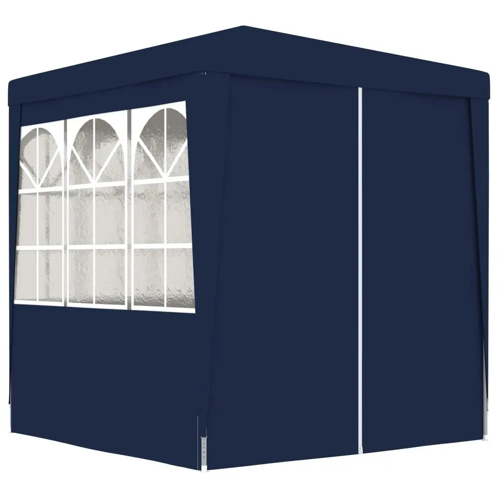 Professional Party Tent with Side Walls 2.5x2.5 m Blue 90 g/mÂ² 48519