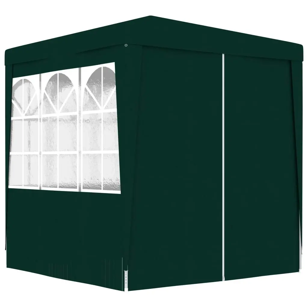 Professional Party Tent with Side Walls 2.5x2.5 m Green 90 g/mÂ² 48534