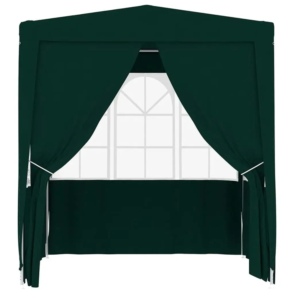 Professional Party Tent with Side Walls 2.5x2.5 m Green 90 g/mÂ² 48534