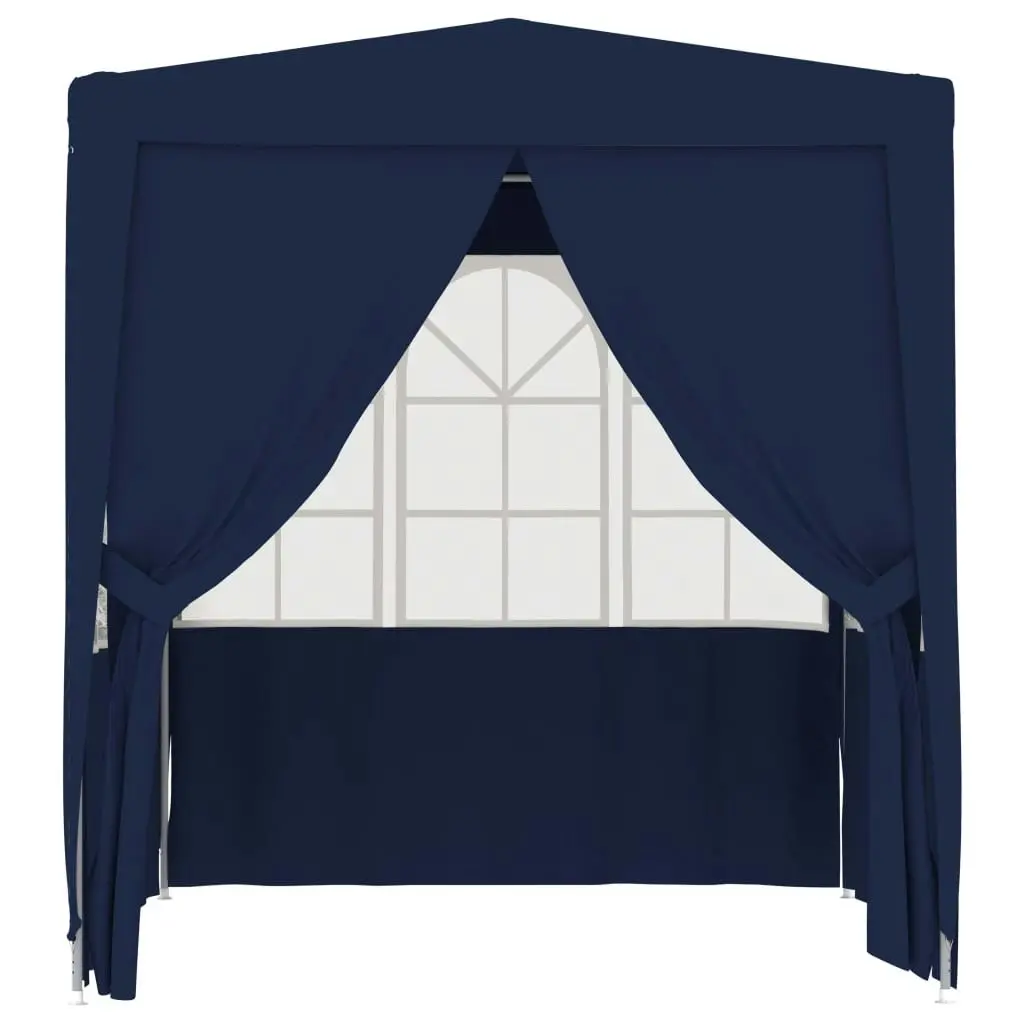 Professional Party Tent with Side Walls 2x2 m Blue 90 g/mÂ² 48517