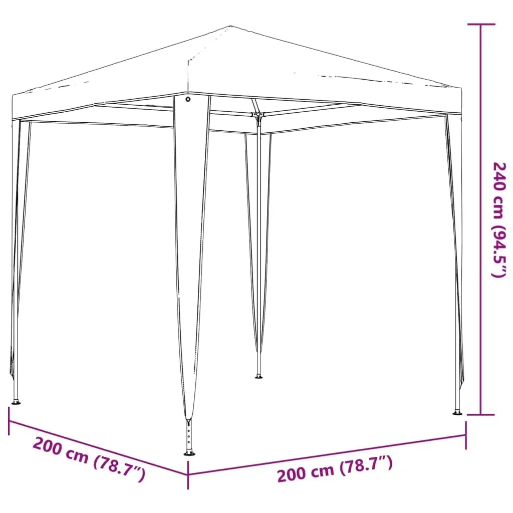 Professional Party Tent 2x2 m Anthracite 48506