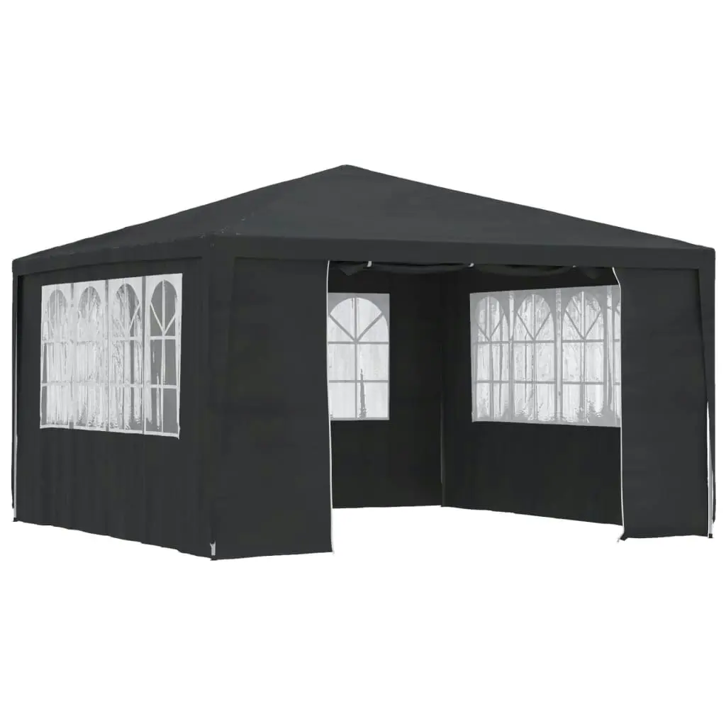 Professional Party Tent with Side Walls 4x4 m Anthracite 90 g/mÂ² 48535