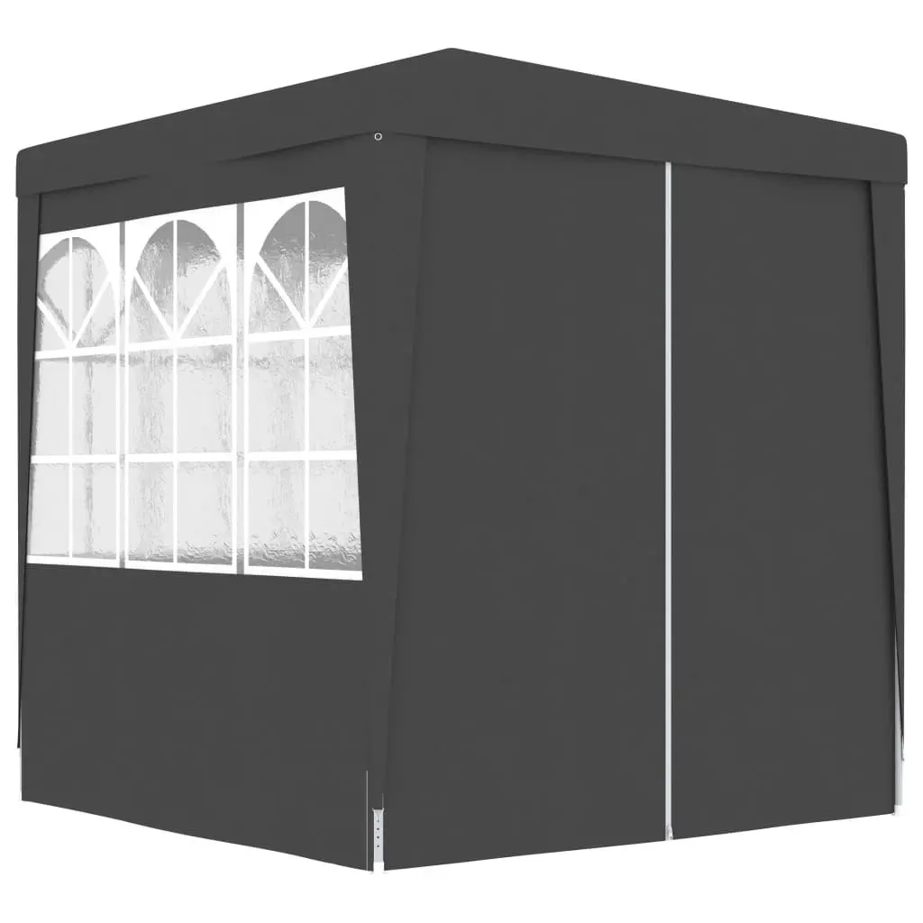 Professional Party Tent with Side Walls 2.5x2.5 m Anthracite 90 g/mÂ² 48533