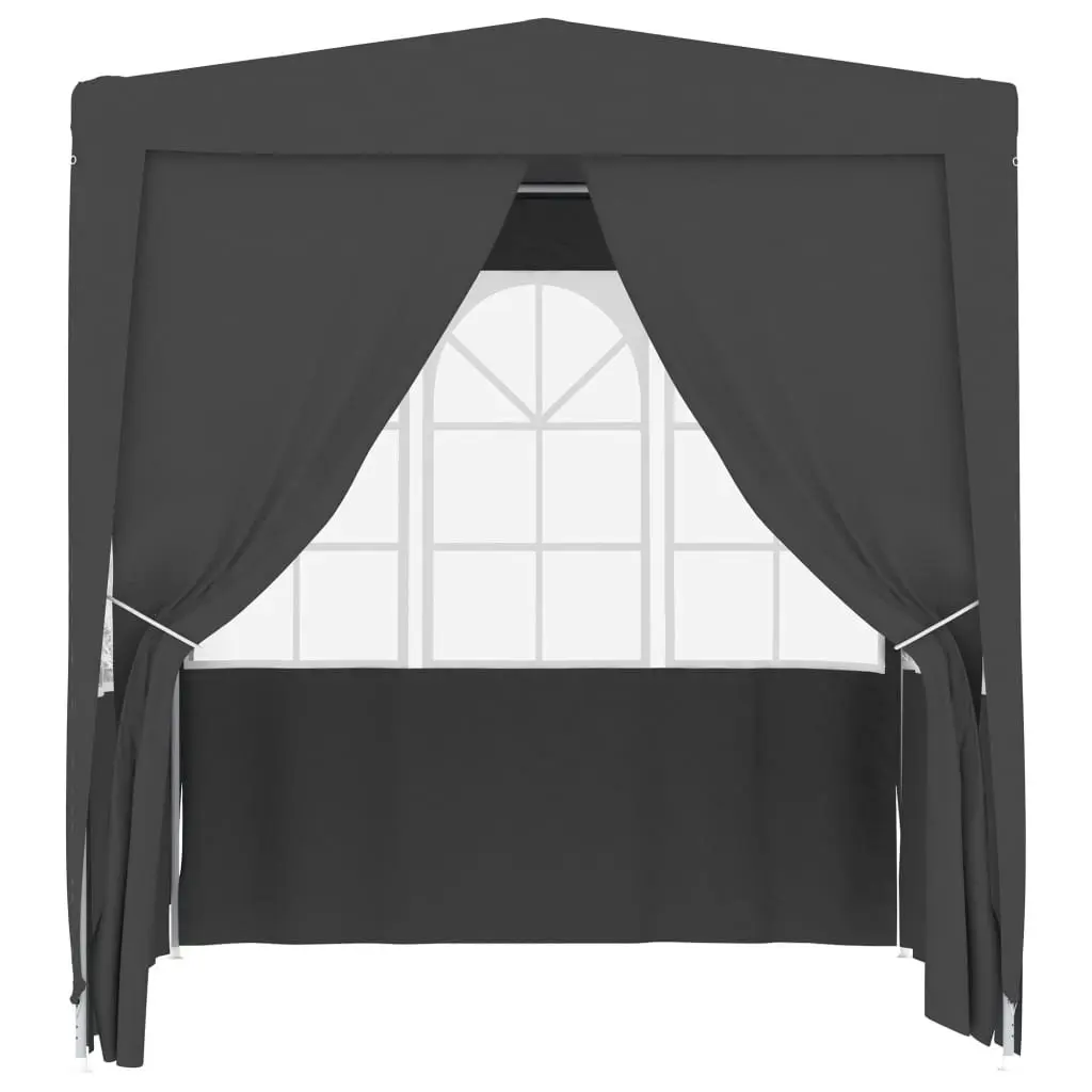 Professional Party Tent with Side Walls 2.5x2.5 m Anthracite 90 g/mÂ² 48533