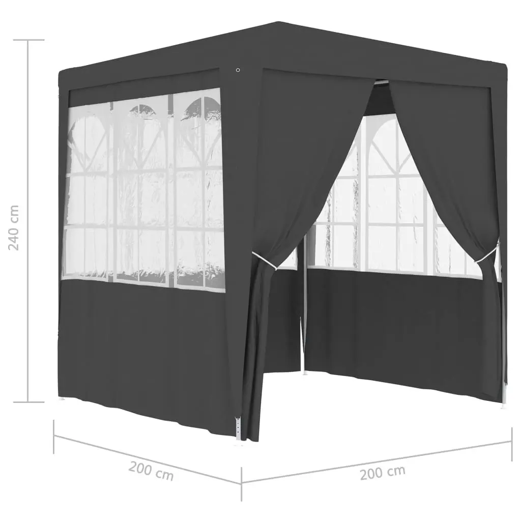 Professional Party Tent with Side Walls 2x2 m Anthracite 90 g/m?? 48531