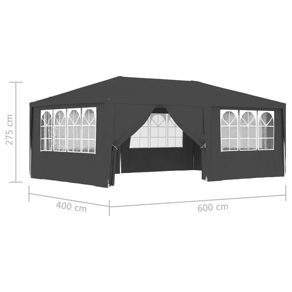 Professional Party Tent with Side Walls 4x6 m Anthracite 90 g/m?? 48537