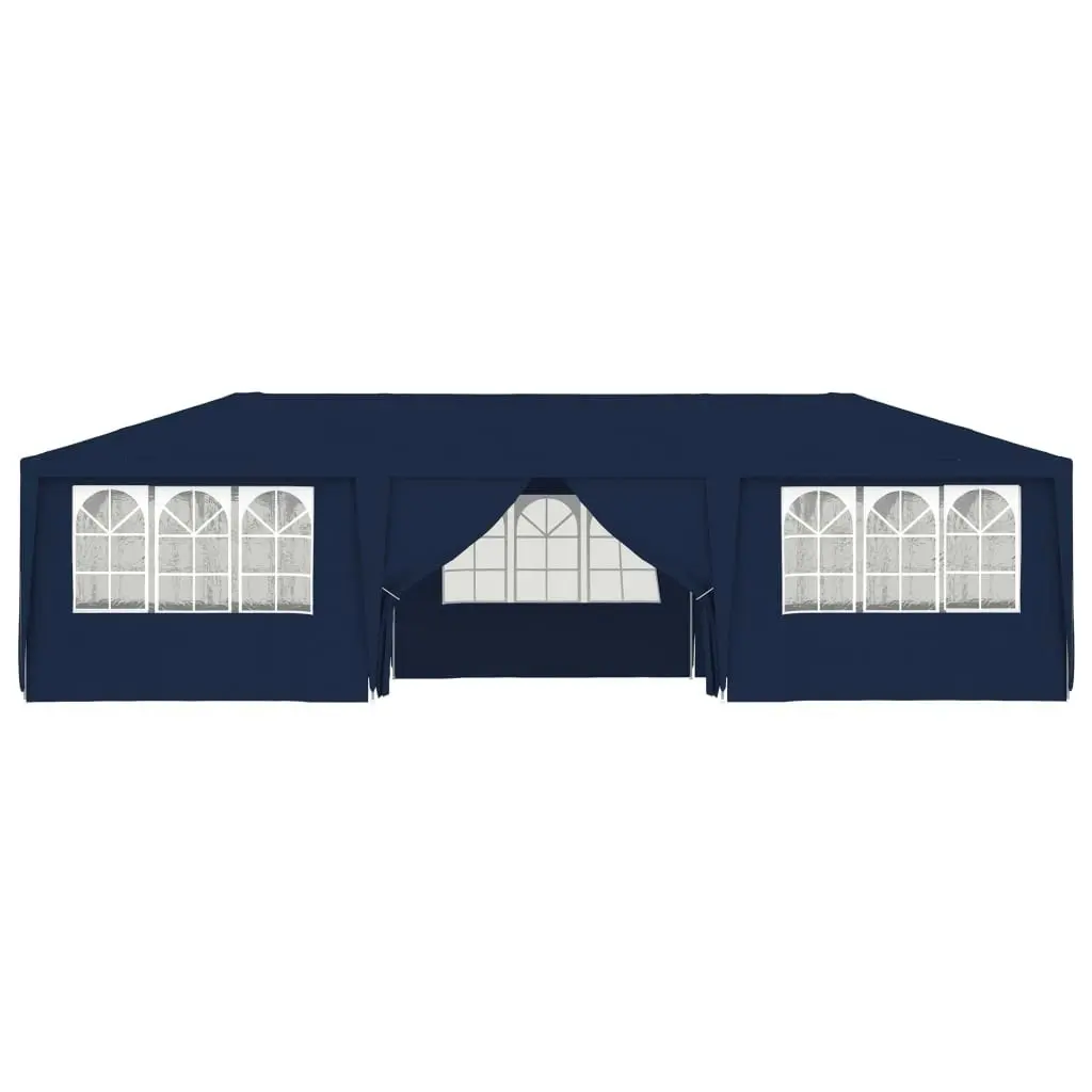 Professional Party Tent with Side Walls 4x9 m Blue 90 g/mÂ² 48530