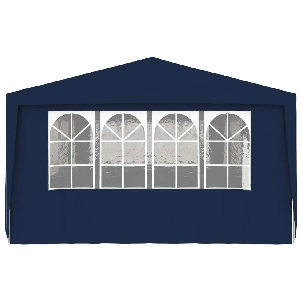 Professional Party Tent with Side Walls 4x9 m Blue 90 g/mÂ² 48530